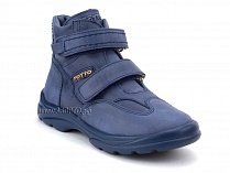 211-22 Тотто (Totto), ботинки демисезонные утепленные, байка, кожа, синий. в Екатеринбурге