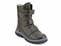 207з (31-40) Аквелла (Akwella), ботинки зимние ортопедические с высоким берцем, натуральная шерсть, кожа, тёмно-зелёный в Екатеринбурге