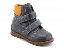 126(2)-41,64 Тотто (Totto), ботинки демисезонные утепленные, байка, серый, светло-коричневый, кожа в Екатеринбурге