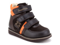 23-252 МАРК Сурсил (Sursil-Ortho), ботинки неутепленные с высоким берцем, кожа, нубук, коричневый, оранжевый 