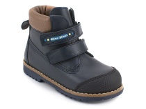 505-MSС (23-25)  Минишуз (Minishoes), ботинки ортопедические профилактические, демисезонные неутепленные, кожа, темно-синий в Екатеринбурге