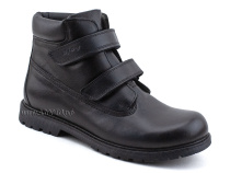 128-043 (37-40) Джойшуз (Djoyshoes) ботинки  подрстковые ортопедические профилактические утеплённые, флис, кожа, черный 