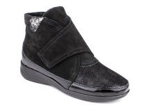 200233  Сурсил-Орто (Sursil-Ortho), ботинки для взрослых, черные, нубук, стрейч, кожа, полнота 7 в Екатеринбурге