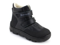 BL-271(05) Боттилини (Bottilini), ботинки  детские демисезонные  ортопедические профилактические, кожа, байка, черный в Екатеринбурге