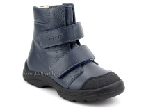 338-712 Тотто (Totto), ботинки детские утепленные ортопедические профилактические, кожа, синий в Екатеринбурге