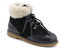 А44-071-2 Сурсил (Sursil-Ortho), ботинки детские ортопедические профилактичские, зимние, натуральный мех, замша, кожа, черный в Екатеринбурге