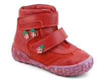 238-196,186 Тотто (Totto), ботинки демисезонные утепленные, байка,  кожа,нубук,  красный, в Екатеринбурге