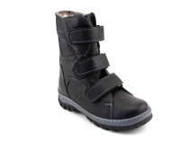 207ч (26-30) Аквелла (Akwella), ботинки зимние ортопедические с высоким берцем, натуральная шерсть, кожа, черный в Екатеринбурге