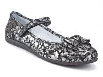 36-250 Азрашуз (Azrashoes), туфли подростковые ортопедические профилактические, кожа, черный, серебро 