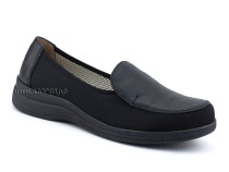 84-122-22-402/30 Рикосс (Ricoss) туфли для взрослых, текстиль, кожа, черный, полнота 9 в Екатеринбурге